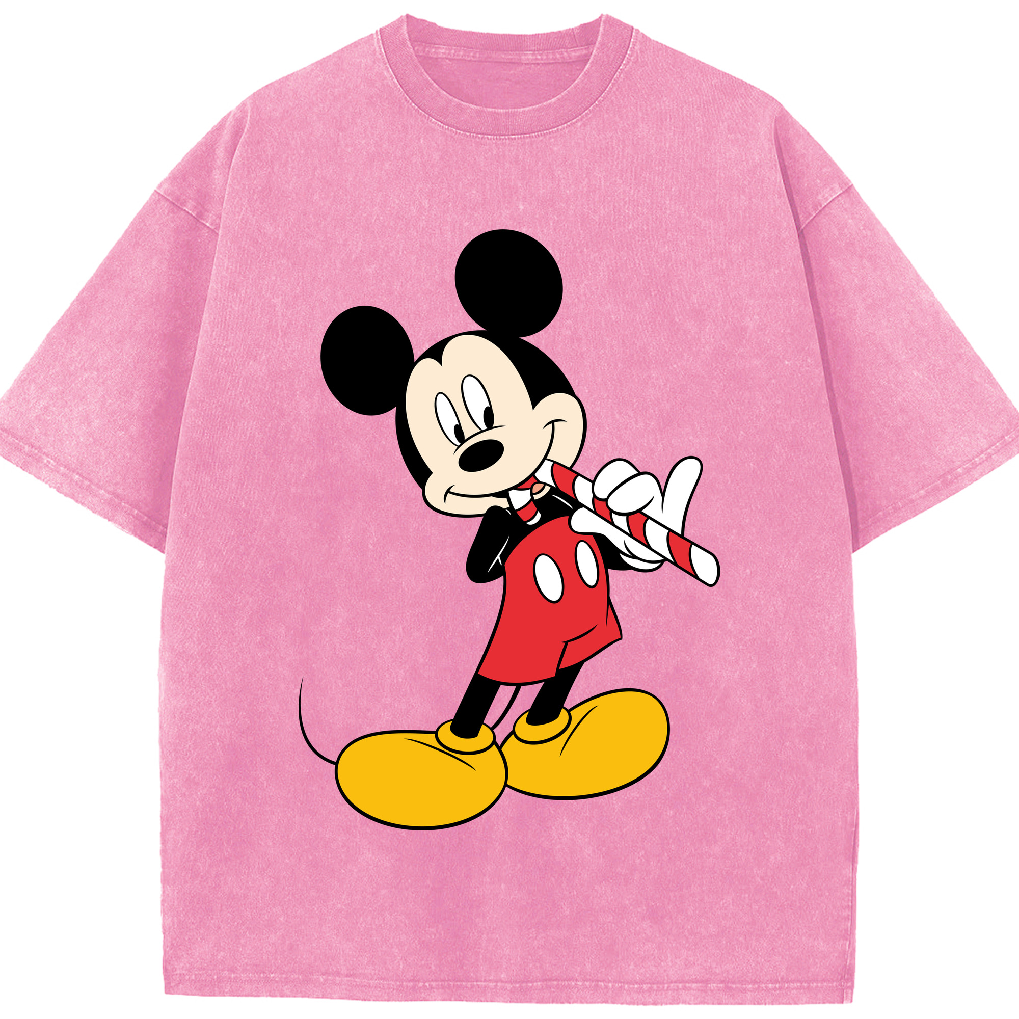 （画像用） ミッキーマウス Mickey Mouse 綿100% ヴィンテージ風 半袖Tシャツ（フロントプリント）